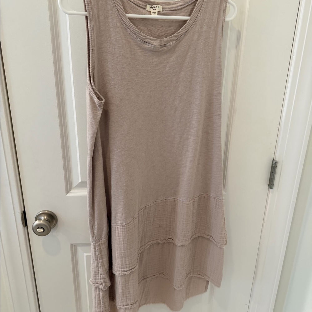 Dylan Sleeveless Taupe Tunic Top